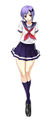 Official artwork of Lilith in a school uniform (alternate costume) as depicted in Cross Edge.