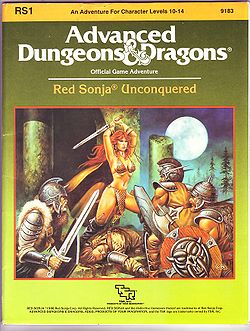 Red Sonja Unconquered Cover artwork by Clyde Caldwell