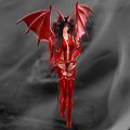 Demon Warrior Avatar in Red