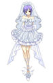 Official artwork of Lilith in a wedding dress (alternate costume) as depicted in Cross Edge.