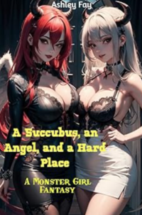 A Succubus, an Angel, and a Hard Place eBook Cover, written by Ashley Fay